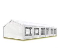 TOOLPORT Tente de réception 6x12 m pavillon Blanc bâche PE 350 N imperméable Tente de Jardin