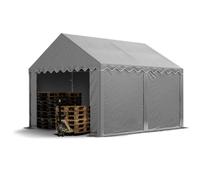 TOOLPORT Tente de Stockage 3x4 m abri bâche PVC 700 N imperméable Gris