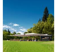 TOOLPORT Tente nomade 10,5 x 15 m, avec set de poteaux en aluminium, sable - (1708)