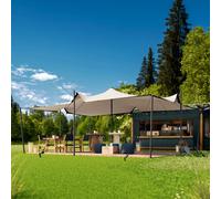 TOOLPORT Tente nomade 4,5 x 6 m, avec set de poteaux en aluminium, sable - (1703)