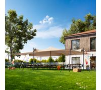 TOOLPORT Tente nomade 6 x 8 m, avec set de poteaux en acier, sable - (1701)