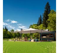 TOOLPORT Tente nomade 6 x 8 m, avec set de poteaux en aluminium, sable - (1704)