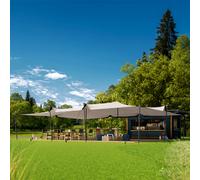 TOOLPORT Tente nomade 7,5 x 10 m, avec set de poteaux en aluminium, sable - (1706)