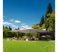 TOOLPORT Tente nomade 7,5 x 7,5 m, avec set de poteaux en aluminium, sable - (1705)