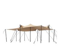 TOOLPORT Tente Stretch 4,5x6 m Toile Polyester imperméable avec kit de poteaux en Acier pour événements extérieurs Flexibles