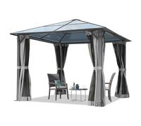 Tonnelle de jardin - TOOLPORT - Moonlight Deluxe - 3x3 m - Panneaux polycarbonate 6 mm - Moustiquaires incluses