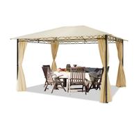 TOOLPORT tonnelle de jardin 3x4 m pavillon de jardin Polyester pelliculé polyuréthane imperméable env. 180g/m² champagne