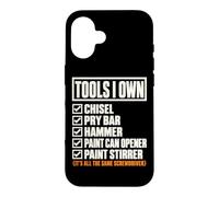 Tools I Own Funny Screwdriver Woodworker DIY Handyman List Coque pour iPhone 16