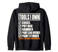 Tools I Own Funny Screwdriver Woodworker DIY Handyman List Sweat à Capuche
