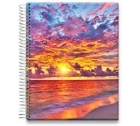 Tools4Wisdom Agenda 2026-2027 - Calendrier d'avril 2026-2027 - Couverture rigide - Agenda mensuel hebdomadaire et journalier - A6J7 - Coucher de soleil chaud