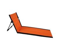 ToolsEvery Chaise pliante ergonomique avec coussin de dossier pour l'extérieur, design léger et portable pour le camping et la plage (orange)
