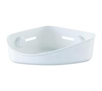 ToolsEvery Étagère d'angle triangulaire 24 x 24 x 8,8 cm avec ventouses, installation sans perçage, espacement réglable pour cuisine et salle de bain