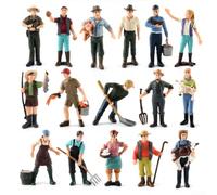 ToolsEvery Figurines réalistes de berger et d'agriculteur, accessoires de modélisme de train (ZQ711)