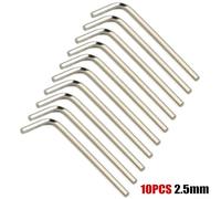 ToolsEvery Lot de 10 clés hexagonales de type L pour une utilisation efficace dans les espaces restreints, clés en acier (2,5 mm)