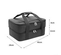 ToolsEvery Support de cocotte isotherme, avec mousse épaisse et doublure en aluminium pour la rétention de la chaleur, s'adapte à plusieurs plats, comprend une poche extérieure zippée et des poignées