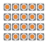 TOOLSGO 20 pièces 12x12x7.3mm LED interrupteur à bouton-poussoir Tactile momentané DC12V pour équipement Audio TV ordinateurs et appareils ménagers (Jaune)