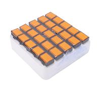 TOOLSGO 25 pièces interrupteur à bouton-poussoir autobloquant interrupteur poussoir industriel rectangulaire pour relais de télécommunications électriques AC DC24V 5A