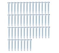 TOOLSGO 50 pièces vis autoperceuse croix matériel de fixation en acier au carbone plaqué zinc 4.8x38mm pour la réparation et l'installation de meubles de construction de bâtiments (Tête ronde)