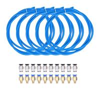 TOOLSGO 5Pcs 1M 3.3FT Tube PTFE 2mm ID × 4mm OD + 20Pcs Raccords Pneumatiques PC4-M6 et PC4-M10 Compatibles avec Imprimantes 3D pour Filament de 1.75mm