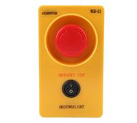 TOOLSGO Bouton d'arrêt d'urgence 10A 660V AC, verrouillage 1NO 1NC, bouton d'arrêt de sécurité avec interrupteur d'éclairage pour chantiers de construction, mines, électricité
