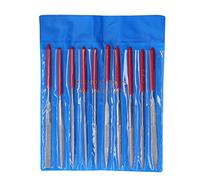 TOOLSGO Ensemble de 10 Fichiers Aiguille Comprenant Ronds Rectangulaires Triangulaires Demi-Ronds Plans Ovales et Autres Fichiers