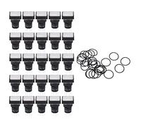 TOOLSGO Kit d'accessoires pour interrupteur à bouton-poussoir, 25 pièces, AC DC 24V 5A avec lumière pour contacteurs, relais, équipement, Machine