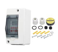 TOOLSGO Minuterie numérique étanche d'extérieur, interrupteur de commande 7 jours 28 marche/arrêt, boîte de minuterie programmable AC85-265 V pour chauffe-eau, pompes de piscine,