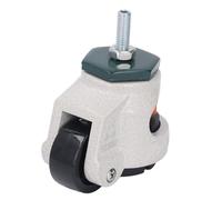 TOOLSGO Roulette de mise à niveau, diamètre extérieur 40 mm, tige filetée M8, base en caoutchouc, hauteur réglable, pour machines industrielles de meubles
