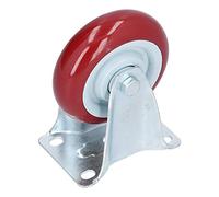 TOOLSGO roulette pivotante industrielle en acier inoxydable rouge PU silencieuse et pratique capacité de charge 100KG par roue pour chariots meubles mobiles et autres