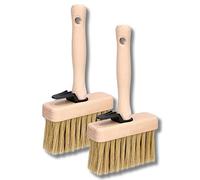ToolSpace 2X Pinceau de Surface 110 mm, Brosse à Papier Peint, pour terrasses, tapisser, Houppette Large, Manche en Bois à Poils naturels, Pinceau à apprêter, Brosse de Peintre