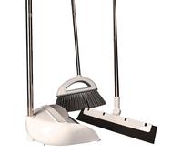 ToolSpace Balai et Pelle Set 3en1 Balayeuse Verticale Pelle de Balayage Combo avec Raclette à Eau Raclette à Sol, Set de Balayage, Balai à Long Manche pour Maison, Bureau, Hall d'entrée, Terrasse