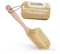 ToolSpace Balayette en Bois - Brosse 34 cm avec Fibre Naturel pour Boulangerie Farine - Balai avec Manche pour Jardin Balayage Extérieur - avec Poil pour Poussière Nettoyage Cuisine Maison Sol