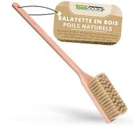 ToolSpace Balayette en Bois - Brosse 58 cm avec Fibre Naturel pour Boulangerie Farine - Balai avec Manche pour Jardin Balayage Extérieur - avec Poil pour Poussière Nettoyage Cuisine Maison Sol