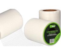 ToolSpace Bande Placo 10 cm x 20 m - Ruban de Fibre Verre avec Toile pour Plaques Plâtre - Vande Fibree Auto-Adhésif pour Joint Fissure Mur - Tissu Grillagée pour Fissure Réparation Trous Enduit