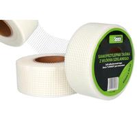 ToolSpace Bande Placo 4,5 cm x 45 m - Ruban de Fibre Verre avec Toile pour Plaques Plâtre - Vande Fibree Auto-Adhésif pour Joint Fissure Mur - Tissu Grillagée pour Fissure Réparation Trous Enduit