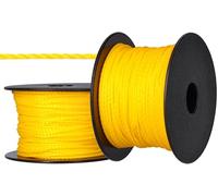 ToolSpace Cordeau de maçon 50m x 1.6mm Jaune Ficelle de Construction - Soie de polypropylène - Fil de Maçon Ligne de Guidage Ficelle d'alignement, de Plomb, de Pavage d'épaisseur Cordon de Pose