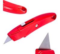 ToolSpace Couteau Universel Robuste avec Boîtier en Aluminium 155 mm Couteau Pliant Multifonction Professionnel avec Lames en Acier Inoxydable pour Papier Carton Moquette Cutter de Sécurité