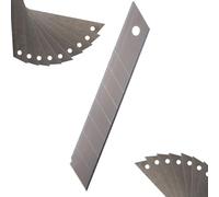 ToolSpace Lame Rechange pour Cutter Couteau Lames Sécable Segmentée pour Coupe Précise de Papier Carton Tissu Plastique Cuir et Autres Matériaux Acier à Outils Affûtage Laser - 18 mm Lot de 50