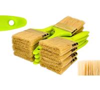 ToolSpace Lot de 12 pinceaux Plats - 76 mm - Pinceau Plat pour Peindre - Manche Ergonomique en Plastique - Poils naturels avec mélange de Poils synthétiques Poils denses pour Tous Types de Peinture.