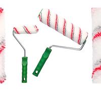 ToolSpace | Lot de 2 Rouleaux de Peinture Duocolor - 25 et 11 cm | Peinture Professionnel | pour Murs, Plafonds | Manche à Rouleau Ergonomique | Travaux de Rénovation, Sols Grandes et Petit Surfaces