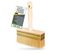 ToolSpace Pinceau 140 mm Brosse en Bois pour Lasure Badigeon Chauler de la Peinture à la Chaux Spalter Large avec Poil Naturel pour Application Terrasse Mur Enduit Murale à Effet Papier Couleur