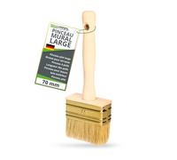 ToolSpace Pinceau 70 mm Brosse en Bois pour Lasure Badigeon Chauler de la Peinture à la Chaux Spalter Large avec Poil Naturel pour Application Terrasse Mur Enduit Murale à Effet Papier Couleur