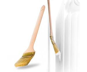ToolSpace Pinceau à Calories courbé | Pinceau pour radiateur | Largeur 50 mm | Longueur Totale : 35 cm | Poils : Poils naturels denses| Manche : Bois de hêtre | 1 pièce