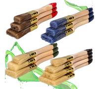 ToolSpace Pinceau Plat Pinceaux Manche Bois de Hêtre pour Peinture Acrylique Huile Émail Laque Métal Murs Plafonds Lasure Décoration Poils Naturels et Synthétiques Largeurs - 25-76mm Lot de 13