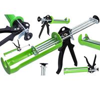ToolSpace Pistolet à Cartouche avec rapport 18:1 Presse à Cartouche en Acier Inoxydable pour Silicone Acrylique Capacité des Cartouches 280-310 ml Cartouches de Colle et d'étanchéité d'extrusion