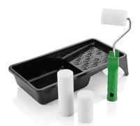 ToolSpace Rouleaux Peinture Mousse Kit Bac Laque Poignée Meubles 5,7,11 cm
