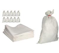 ToolSpace Sac à Gravat - Sacs en Polypropylène Alimentaire pour Cereale Chantier Riz et Grain, 10x Tissu PP 105x65 cm Agricole pour Charbon Stockage Ble Maïs Farine Sable et Déchets, Tissé 50 kg
