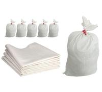 ToolSpace Sac à Gravat - Sacs en Polypropylène Alimentaire pour Cereale Chantier Riz et Grain, 5x Tissu PP 85x50 cm Agricole pour Charbon Stockage Ble Maïs Farine Sable et Déchets, Tissé 25 kg Grand