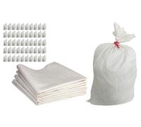 ToolSpace Sac à Gravats PP Tissé, 50×85 cm en Polypropylène 50x Sac Chantier pour Gravier Sable Feuilles Déchets de Construction Jardin - Réutilisable - Résistant 25 kg Sacs a Gravats Toile Tissée