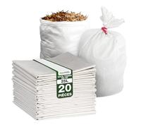 ToolSpace Sac à Gravats PP Tissé, 50×85cm en Polypropylène 20x Sac Chantier | pour Gravier Sable Feuilles Déchets de Construction Jardin - Réutilisable - Résistant 25 kg Sacs a Gravats Toile Tissée
